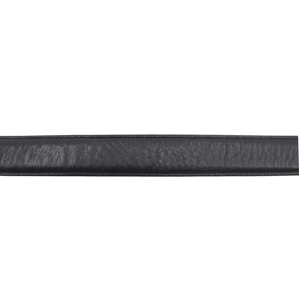 Coach Womens M Leather Black Skinny Belt